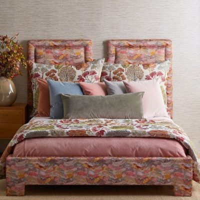 Keyhole Upholstered Bed / Headboard