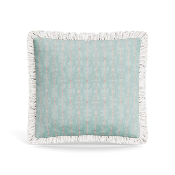 Fretwork Pillow with Trim