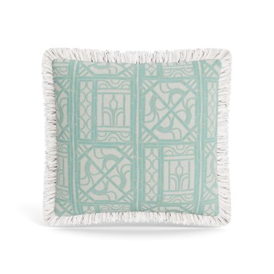 Bamboo Lattice Pillow with Trim